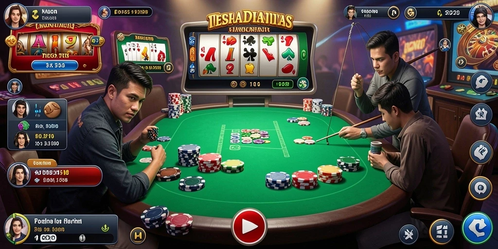 Tampilan grafis yang memukau saat memasuki level baru.