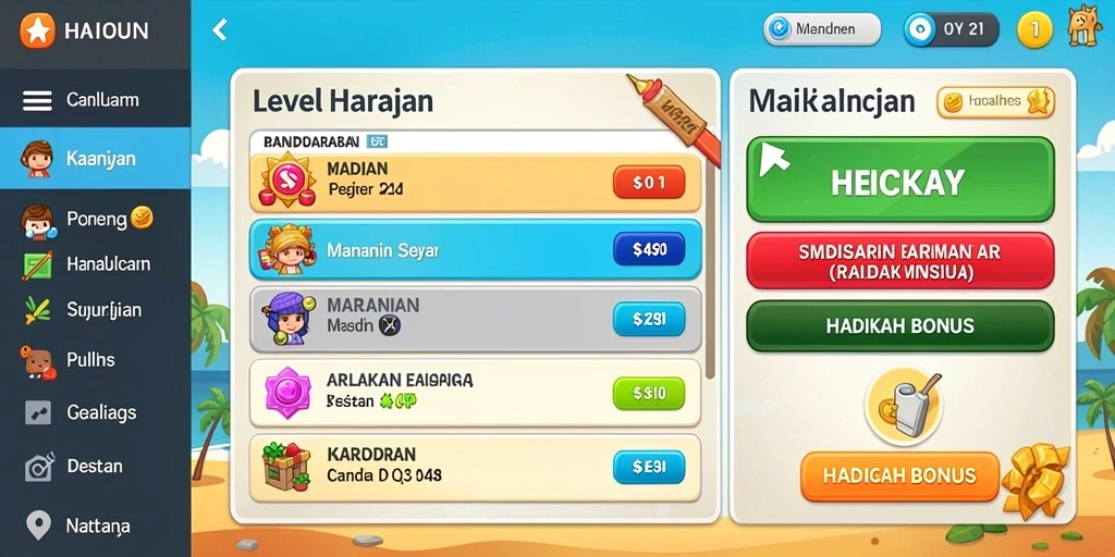 Tampilan antarmuka yang menarik dan user-friendly.