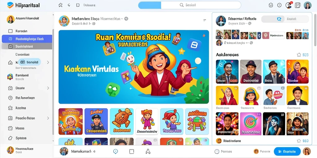 Tampilan awal yang memikat dengan grafis kaya.
